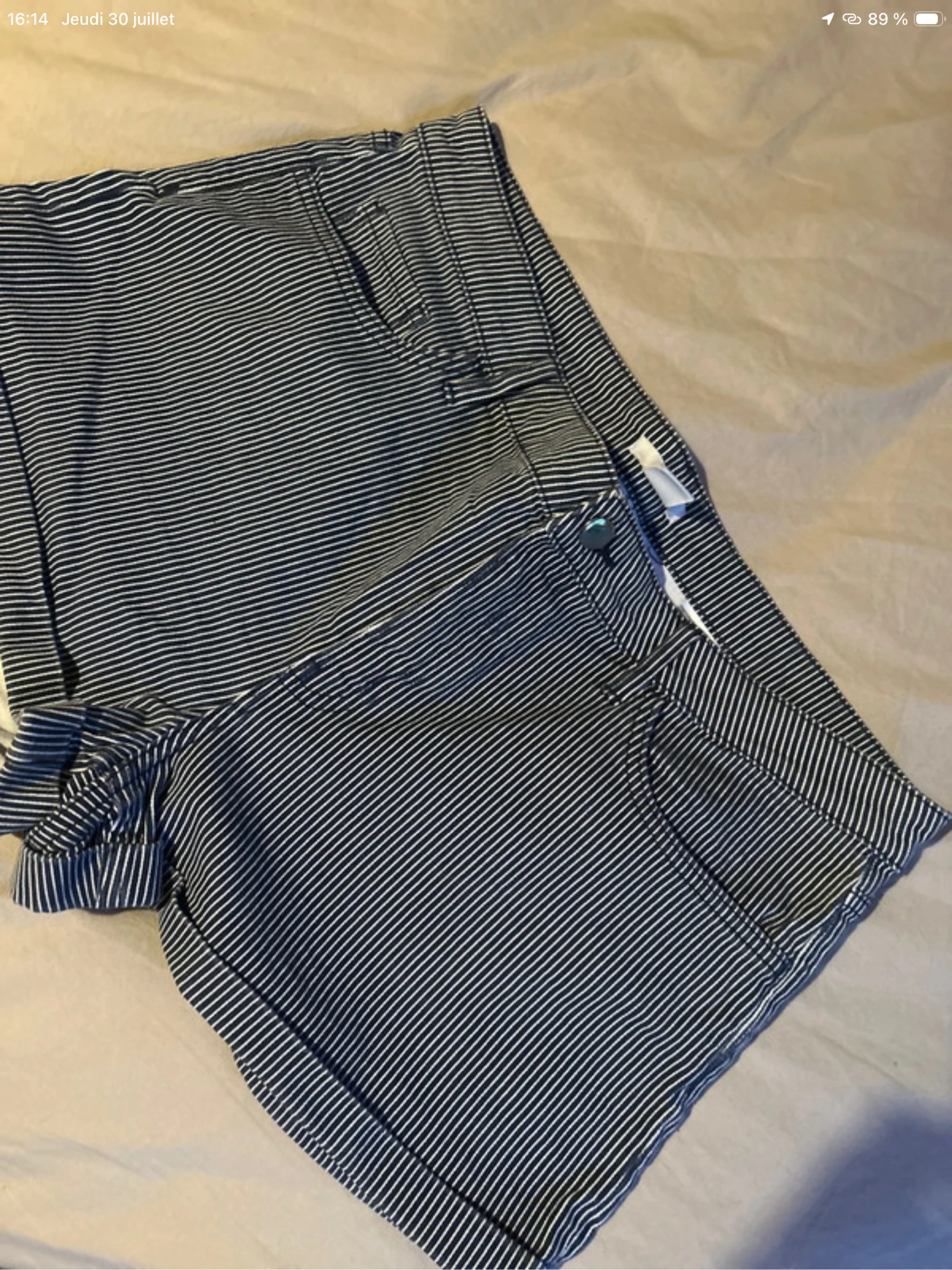 PANTALÓN CORTO H&M A RAYAS AZUL MARINO Y BLANCO H&M💕 – photo 2